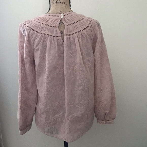 LUCKY BRAND Floral Embroidered Blouse US XS - Picture 5 of 13